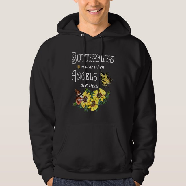 Sudadera Butterflies Appear When Angels Are Near Butterfly (Anverso)