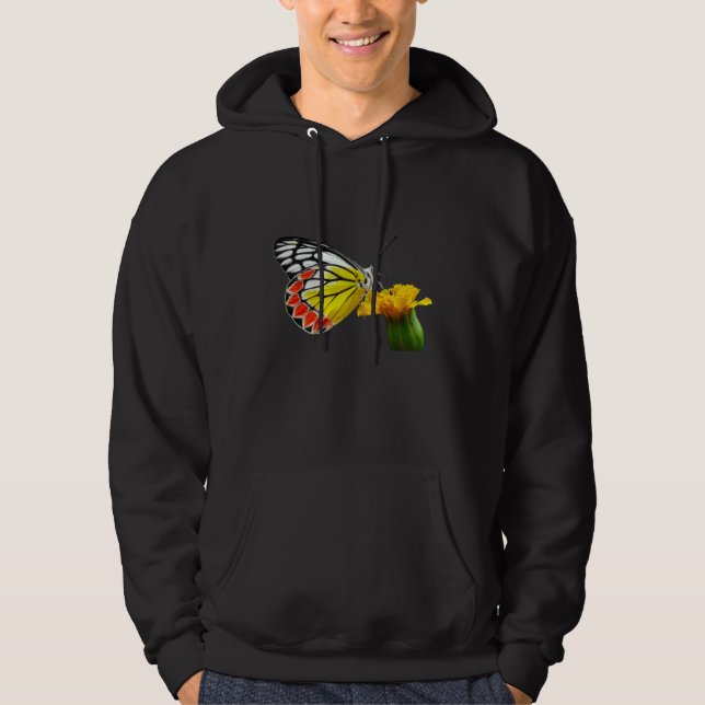 Sudadera Butterfly  Beautiful Butterfly And Marigold Flower (Anverso)