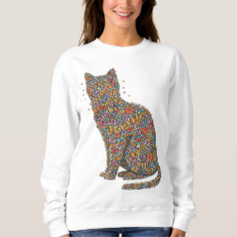 Sudadera Butterfly Cat Lover Silhouette Art | Graphic Print