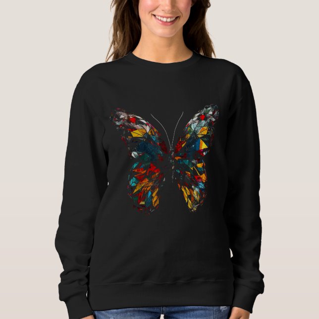 Sudadera Butterfly Colourful Polygon  Animal Butterfly (Anverso)