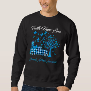 Sudadera Butterfly Faith Hope Love Youth Artritis Aware