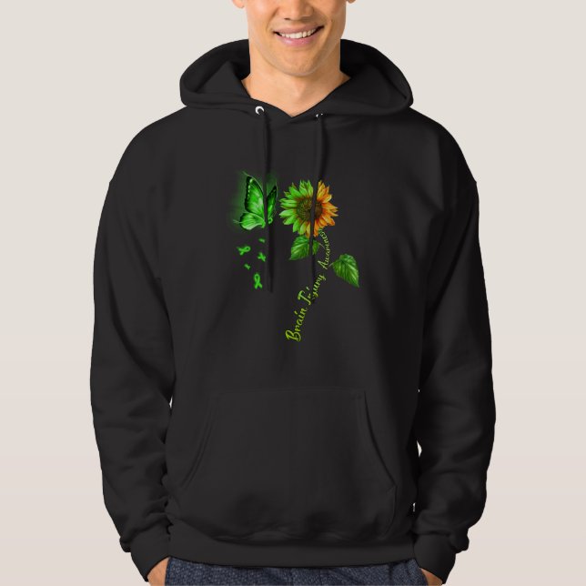 Sudadera Butterfly Sunflower Brain Injury Awareness (Anverso)