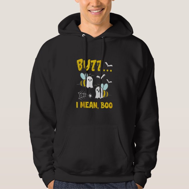 Sudadera Buzz me refiero a Boo Halloween Bee Ghost Funny (Anverso)