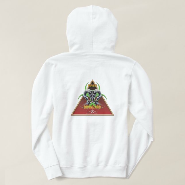 SUDADERA ¡BW! ¡ADVERTENCIA DE BIOPELIGRO! CALAVERA (Reverso del diseño)
