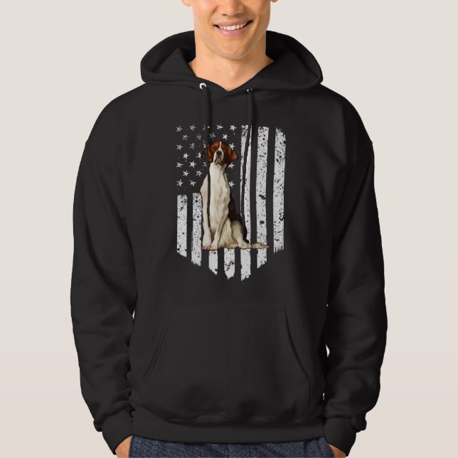 Sudadera BW American Flag Irish Red and White Setter 4th Of (Anverso)