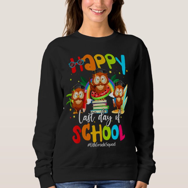 Sudadera Bye Bye School Hello Pool Summer Owl 6thgradesqua (Anverso)