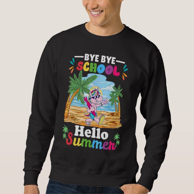 Sudadera Bye Bye School Hello Summer Outfit El Último Día D (Anverso)