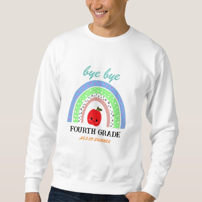 Sudadera Bye Xº grado hola verano profesor Romper el cargo (Anverso)