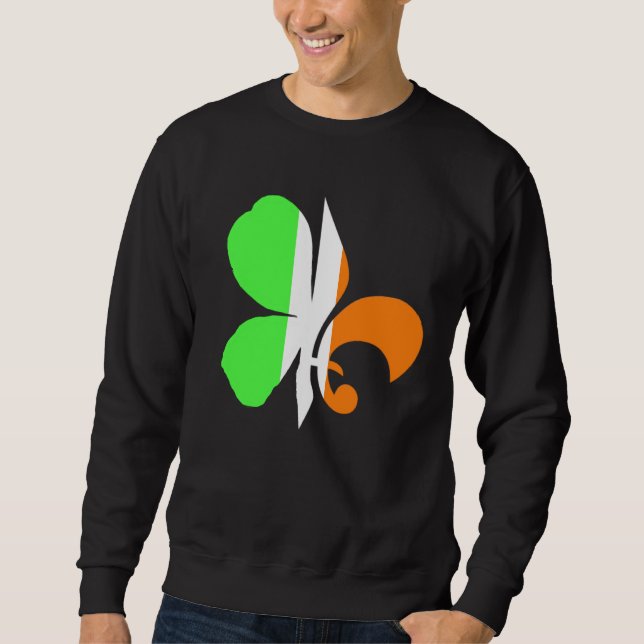 Sudadera C Fleur Louisiana Irish Cajun New Orleans St Patri (Anverso)