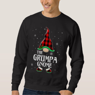 Sudadera C Grupo Familiar de Gnomos Grumpa a Cuadros de Búf
