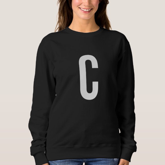 Sudadera C Letter Number Symbol Alphabet Initial (Anverso)