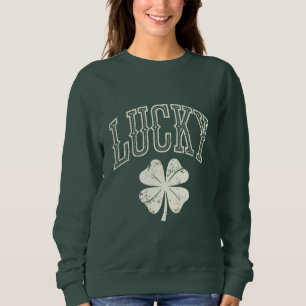 Sudadera C trébol de la suerte vintage día de San Patricio
