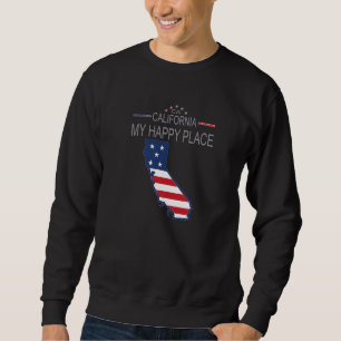 Sudadera CA California My Happy Place Estados Unidos Mapa d