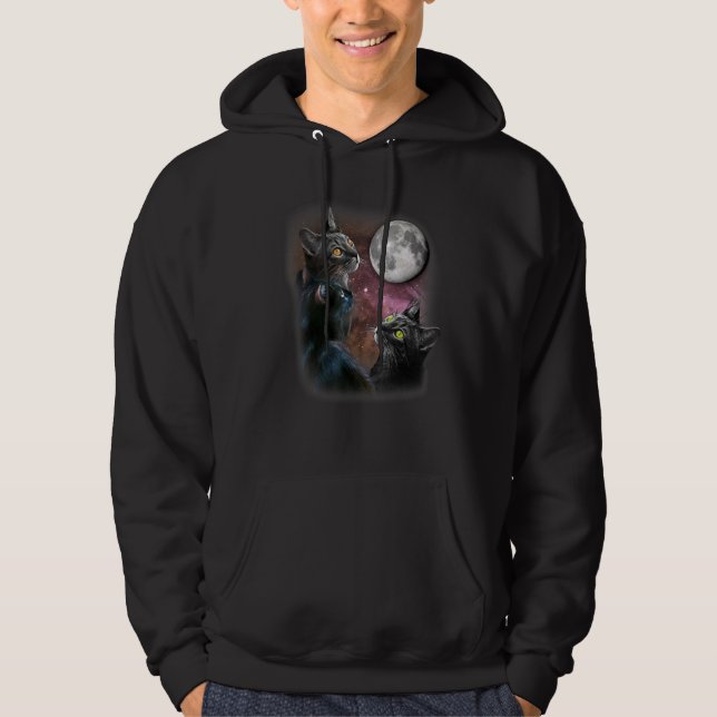 Sudadera Ca Three Cat Moon 3 Wolfs Cute Kitten (Anverso)