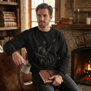 Sudadera Caballero Gótico de la Rosa Sangrante Fantasía Osc