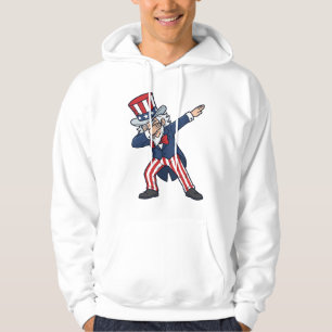 Sudadera Caballero Patriótico Dabbing Diseño Vector Vintage