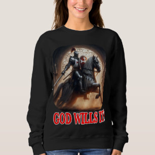 Sudadera Caballero templario, Dios lo quiere en un cruzado 