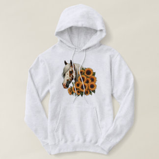 Sudadera Caballo Appaloosa con girasoles