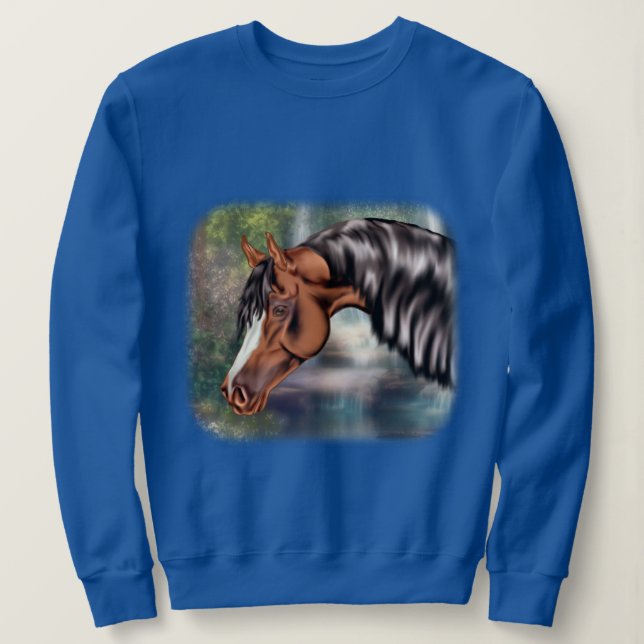 Sudadera Caballo Árabe Bayo (Anverso del diseño)