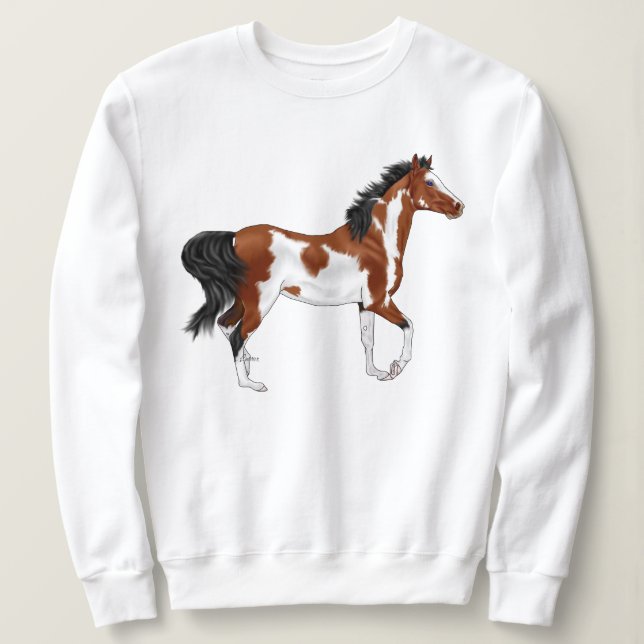 Sudadera Caballo árabe pinto (Anverso del diseño)