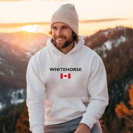 Sudadera Caballo blanco Canadá Bandera canadiense color cla
