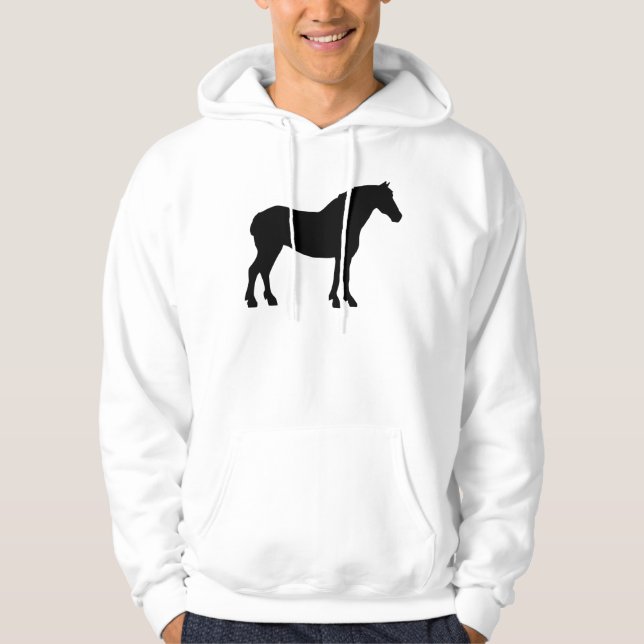 Sudadera Caballo Borrador (negro) (Anverso)