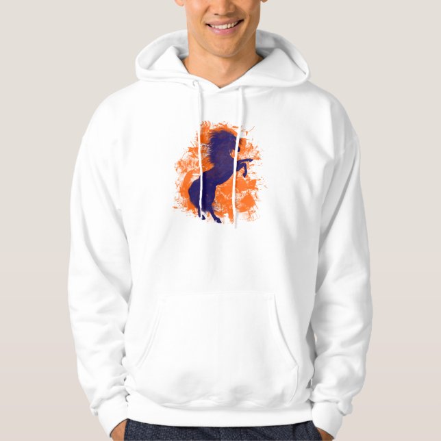 Sudadera Caballo Bucking de los caballos salvajes de Denver (Anverso)