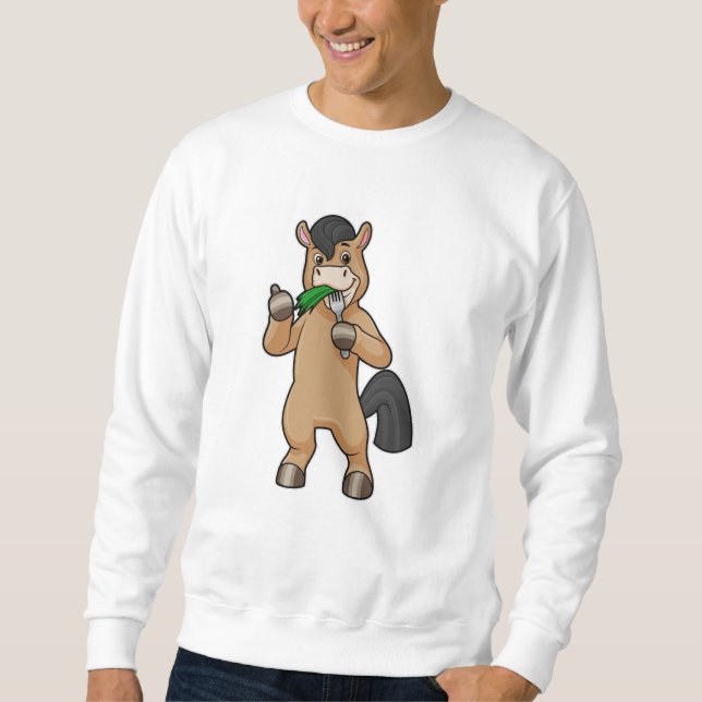 Sudadera Caballo comiendo vegan (Anverso)