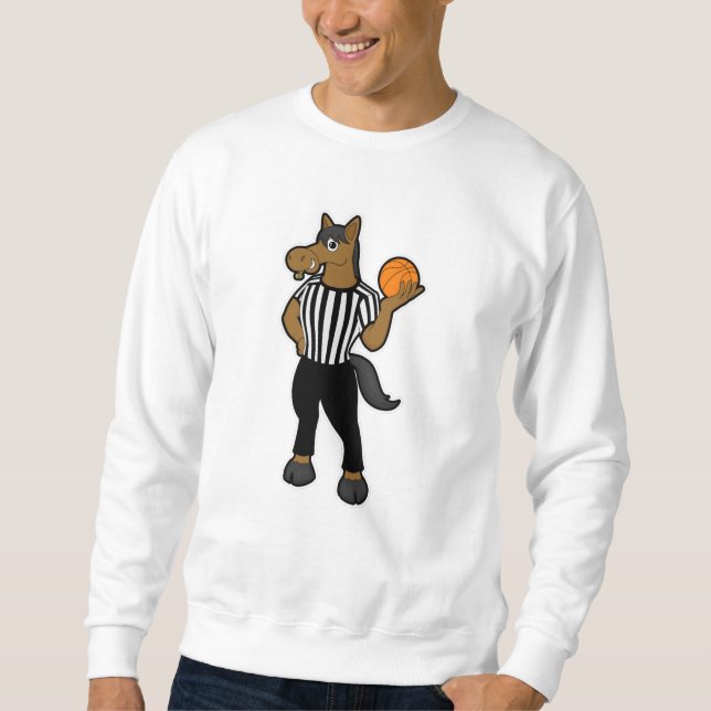 Sudadera Caballo como árbitro con baloncesto e hilo (Anverso)