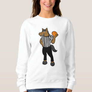 Sudadera Caballo como árbitro con baloncesto e hilo