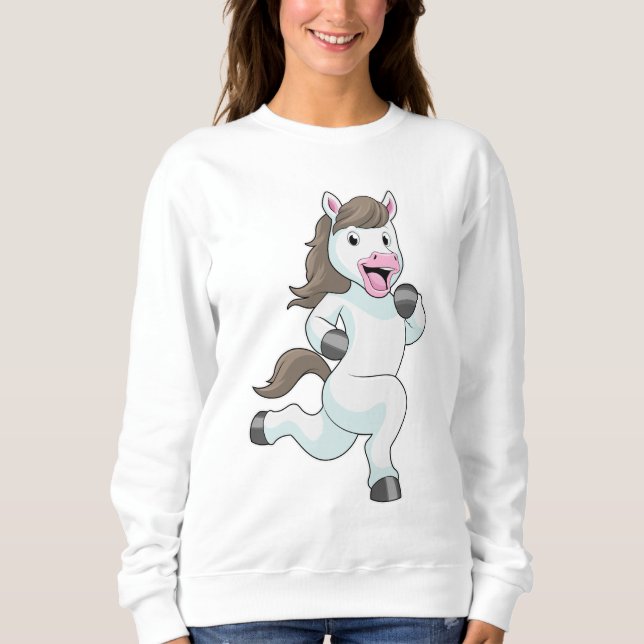 Sudadera Caballo como corredor en carrera (Anverso)