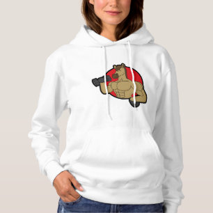 Sudadera Caballo como culturista con dumbbell