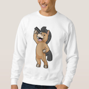 Sudadera Caballo como peluquero con comb