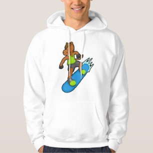 Sudadera Caballo como snowboarder con snowboard