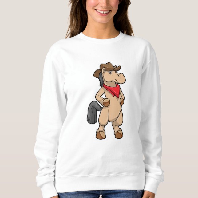 Sudadera Caballo como vaquero (Anverso)