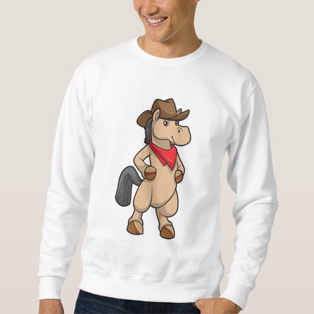 Sudadera Caballo como vaquero (Anverso)