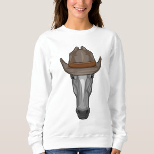 Sudadera Caballo como vaquero con Gorra