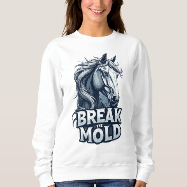 Sudadera Caballo con Arte de Salpicaduras, Tipografía Negri (Anverso)