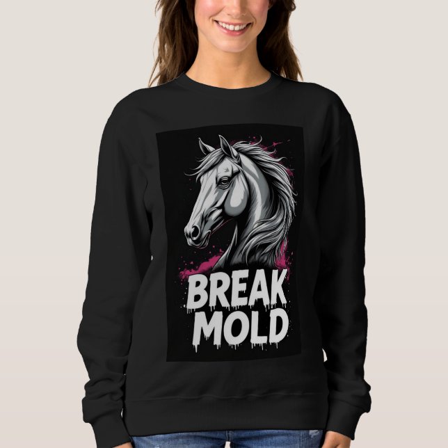 Sudadera Caballo con Arte de Salpicaduras, Tipografía Negri (Anverso)