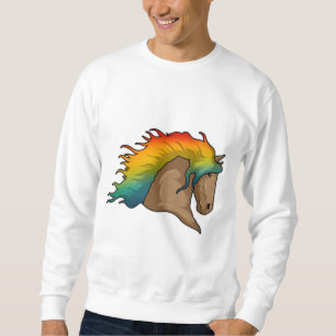 Sudadera Caballo con el pelo arcoiris