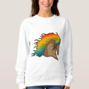 Sudadera Caballo con el pelo arcoiris