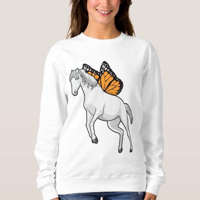 Sudadera Caballo con mariposa (Anverso)