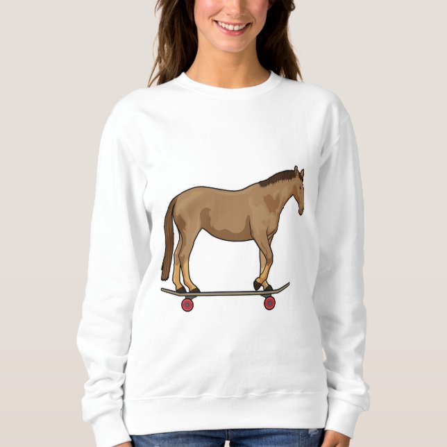 Sudadera Caballo con patineta (Anverso)