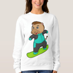 Sudadera Caballo con Snowboard