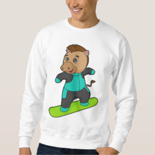 Sudadera Caballo con Snowboard