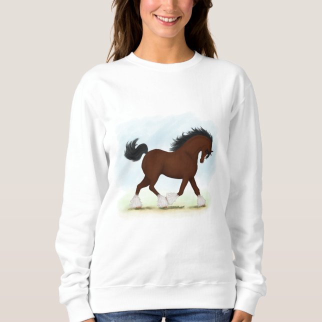 Sudadera Caballo de Bay Clydesdale (Anverso)