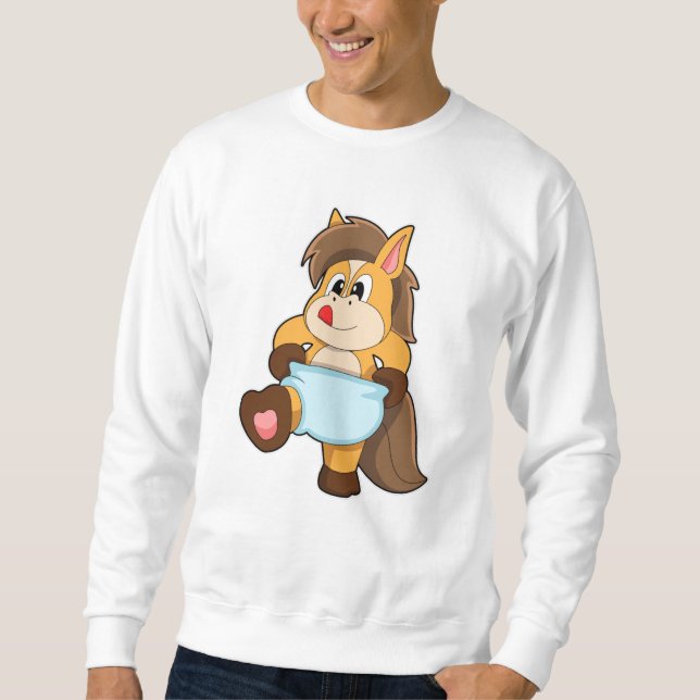 Sudadera Caballo de bebé con pañal (Anverso)