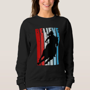 Sudadera Caballo De Carreras De Barril De Mujeres Montar Li