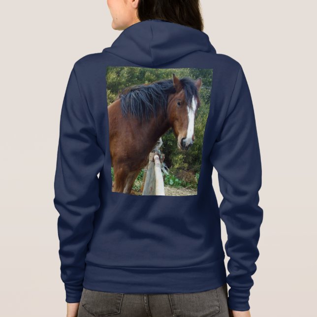 Sudadera Caballo de Clydesdale marrón (Reverso)