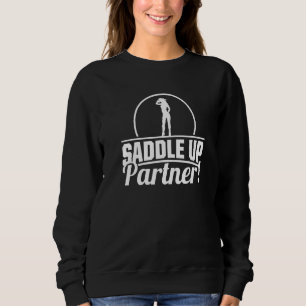 Sudadera Caballo de gallina de rodeo montado en Wild Occide